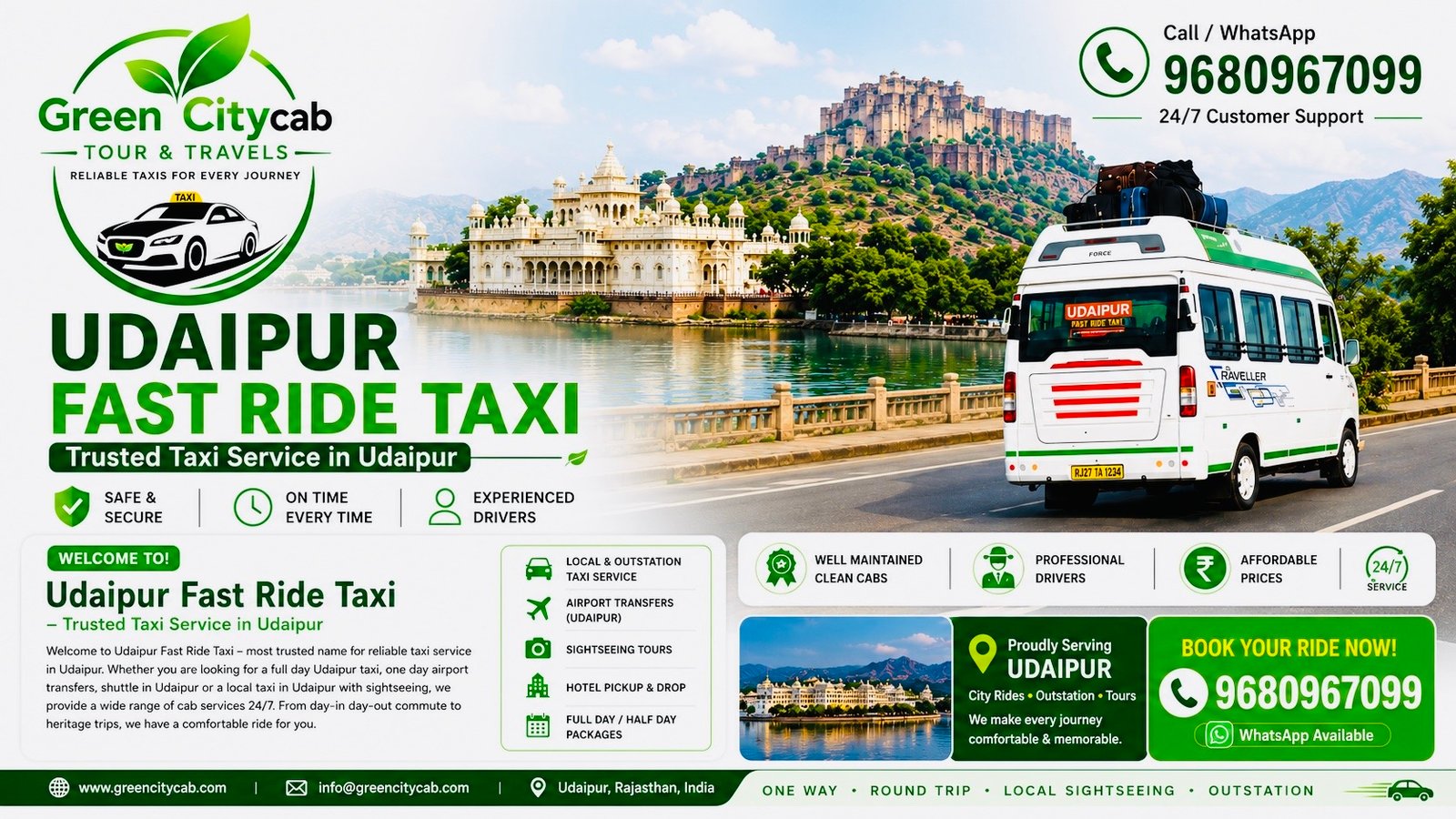 Udaipur Fast Ride Taxi -Trusted Taxi Service in Udaipur